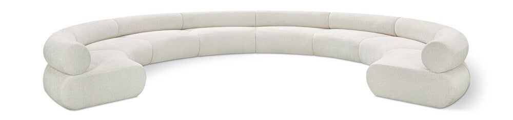 Meridian Furniture - Bale Cream Chenille Fabric Modular Sofa - 8Pc - 114Cream-S8A veiw 1