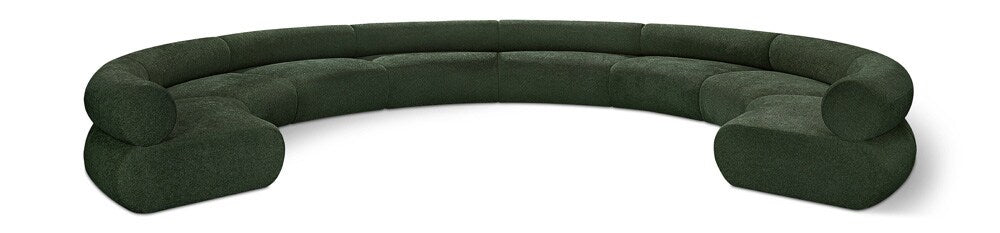Meridian Furniture - Bale Green Chenille Fabric Modular Sofa - 8Pc - 114Green-S8A veiw 1