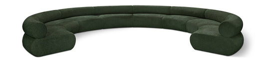 Meridian Furniture - Bale Green Chenille Fabric Modular Sofa - 8Pc - 114Green-S8A veiw 1