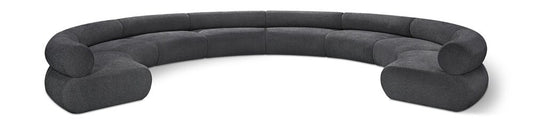 Meridian Furniture - Bale Grey Chenille Fabric Modular Sofa - 8Pc - 114Grey-S8A veiw 1