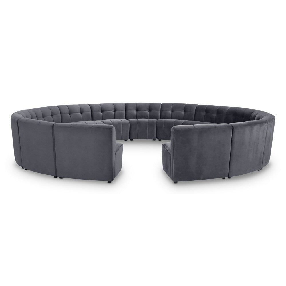 Meridian Furniture - Limitless Grey Velvet 15pc. Modular Sectional - 645Grey-15PC veiw 1