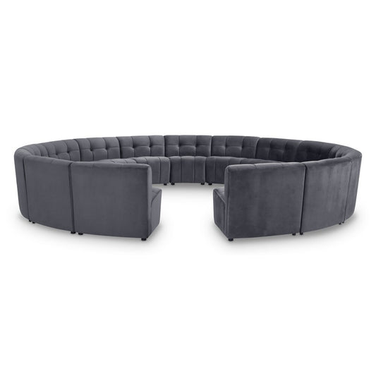 Meridian Furniture - Limitless Grey Velvet 15pc. Modular Sectional - 645Grey-15PC veiw 1