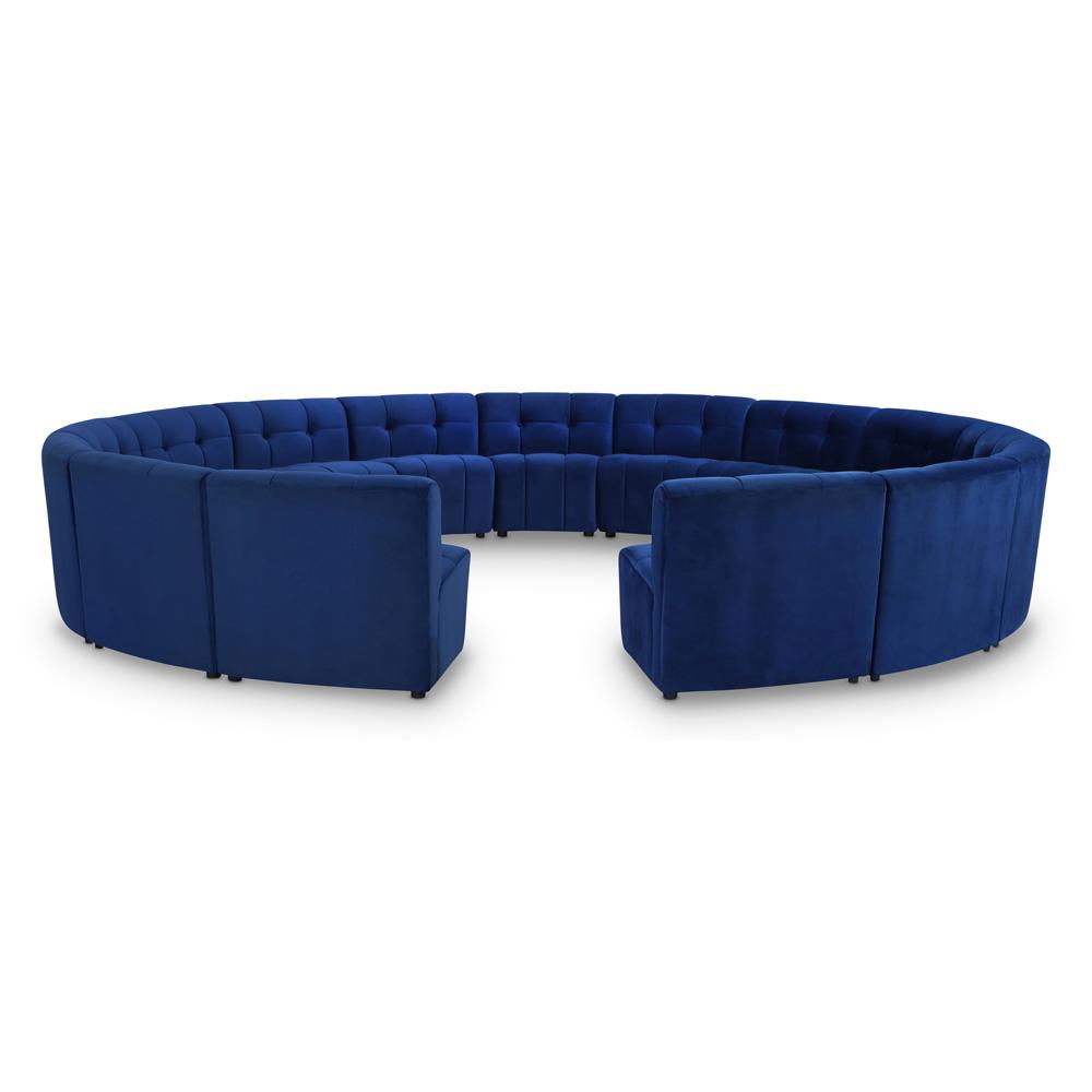 Meridian Furniture - Limitless Navy Velvet 15pc. Modular Sectional - 645Navy-15PC veiw 1