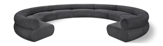 Meridian Furniture - Bale Grey Chenille Fabric Modular Sofa - 9Pc - 114Grey-S9A veiw 1