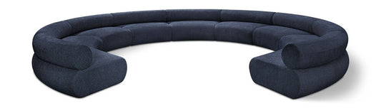 Meridian Furniture - Bale Navy Chenille Fabric Modular Sofa - 9Pc - 114Navy-S9A veiw 1