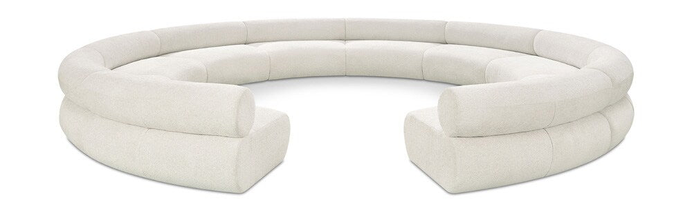 Meridian Furniture - Bale Cream Chenille Fabric Modular Sofa - 10Pc - 114Cream-S10A veiw 1