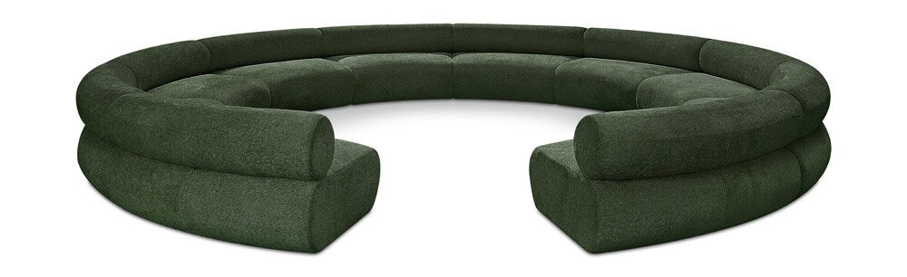 Meridian Furniture - Bale Green Chenille Fabric Modular Sofa - 10Pc - 114Green-S10A veiw 1