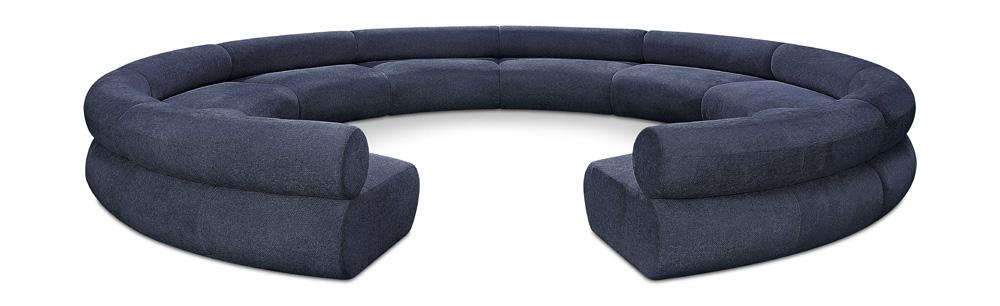 Meridian Furniture - Bale Navy Chenille Fabric Modular Sofa - 10Pc - 114Navy-S10A veiw 1