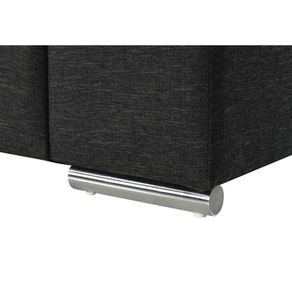 Lilola Home - Gianna Black Linen Fabric Arm Chair-89290-C veiw 4