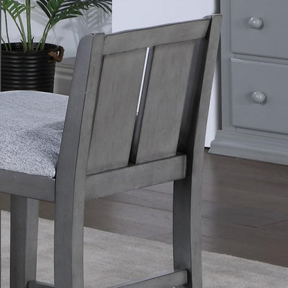 Lilola Home - Graham 36inW 3-Piece Gray Finish Small Space Counter Height Dining Table with Shelves and 2 Chairs-30541-SET veiw 7