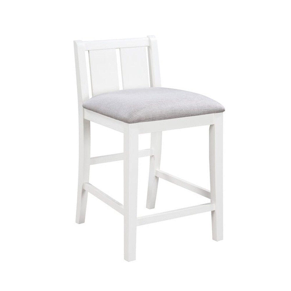 Lilola Home - Graham 36inW 3-Piece White Finish Small Space Counter Height Dining Table with Shelves and 2 Chairs-30539-SET veiw 4