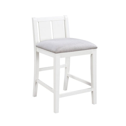 Lilola Home - Graham 36inW 3-Piece White Finish Small Space Counter Height Dining Table with Shelves and 2 Chairs-30539-SET veiw 4