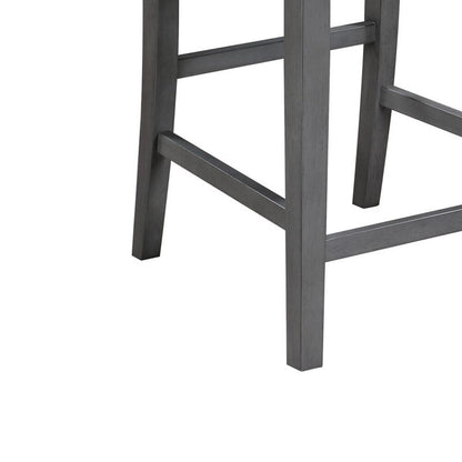 Lilola Home - Graham Set of 2 Gray Finish Upholstered Seat 20inW Counter Height Chair-30541-C veiw 3