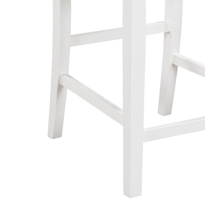 Lilola Home - Graham Set of 2 White Finish Upholstered Seat 20inW Counter Height Chair-30539-C veiw 2