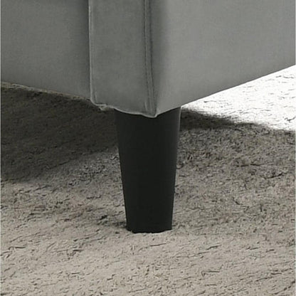 Lilola Home - Hale 27.5inW Light Gray Velvet Accent Armchair with Tufting-89005GY veiw 4