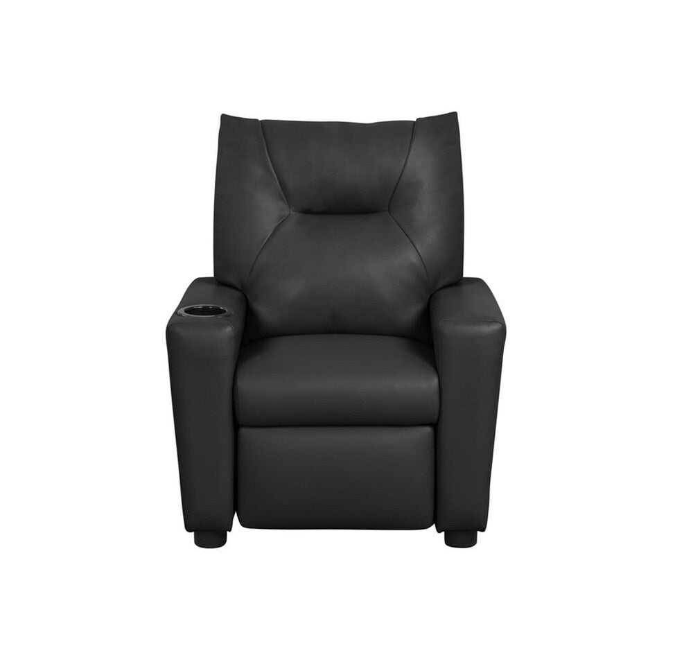 Lilola Home - Perline 23inW Black PVC Fabric Kids Recliner Chair with Cupholder-88844 veiw 1