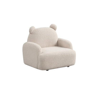 Lilola Home - Raelynn 25.5inW Beige Sherpa Bear-Shaped Kids Armchair-88835 veiw 1