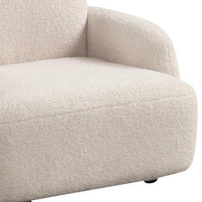 Lilola Home - Raelynn 25.5inW Beige Sherpa Bear-Shaped Kids Armchair-88835 veiw 3