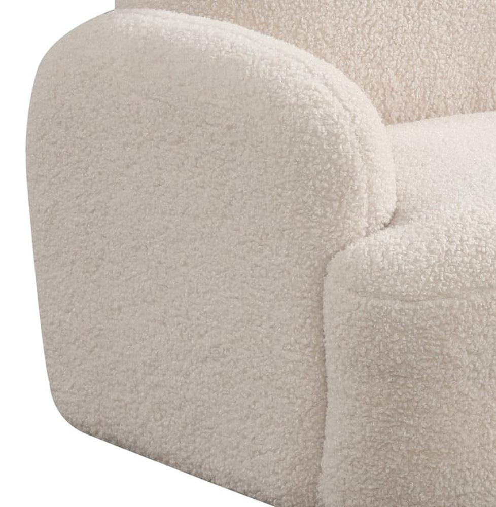 Lilola Home - Raelynn 25.5inW Beige Sherpa Bear-Shaped Kids Armchair-88835 veiw 4