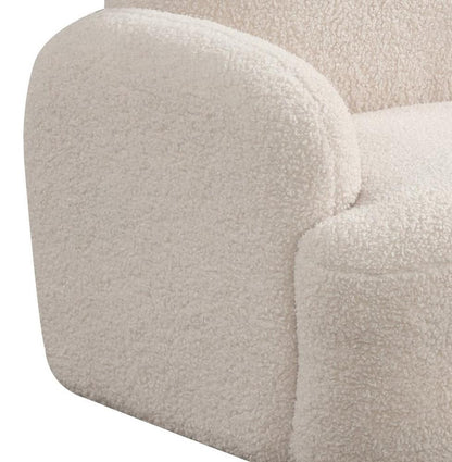 Lilola Home - Raelynn 25.5inW Beige Sherpa Bear-Shaped Kids Armchair-88835 veiw 4
