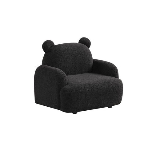 Lilola Home - Raelynn 25.5inW Black Sherpa Bear-Shaped Kids Armchair-88837 veiw 1