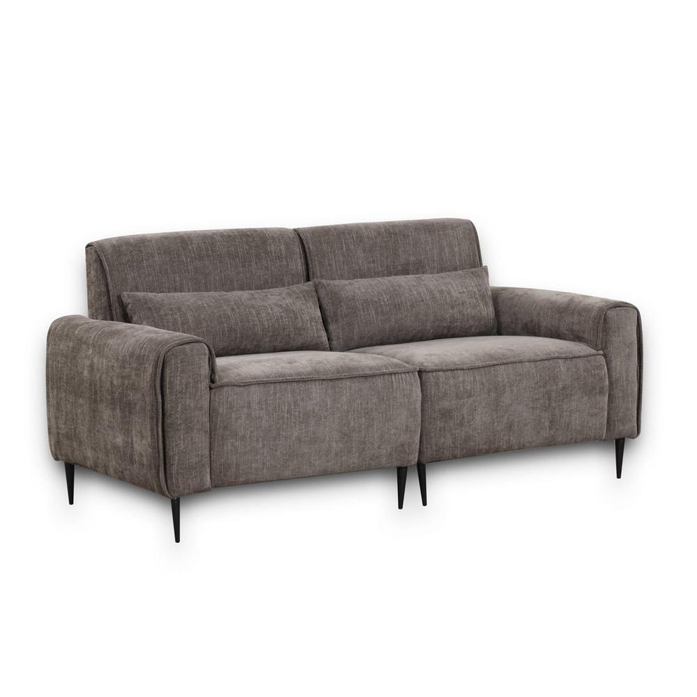 Lilola Home - Valentina 74inW Gray Chenille Sofa with Metal Legs and Throw Pillows-89119-S veiw 1