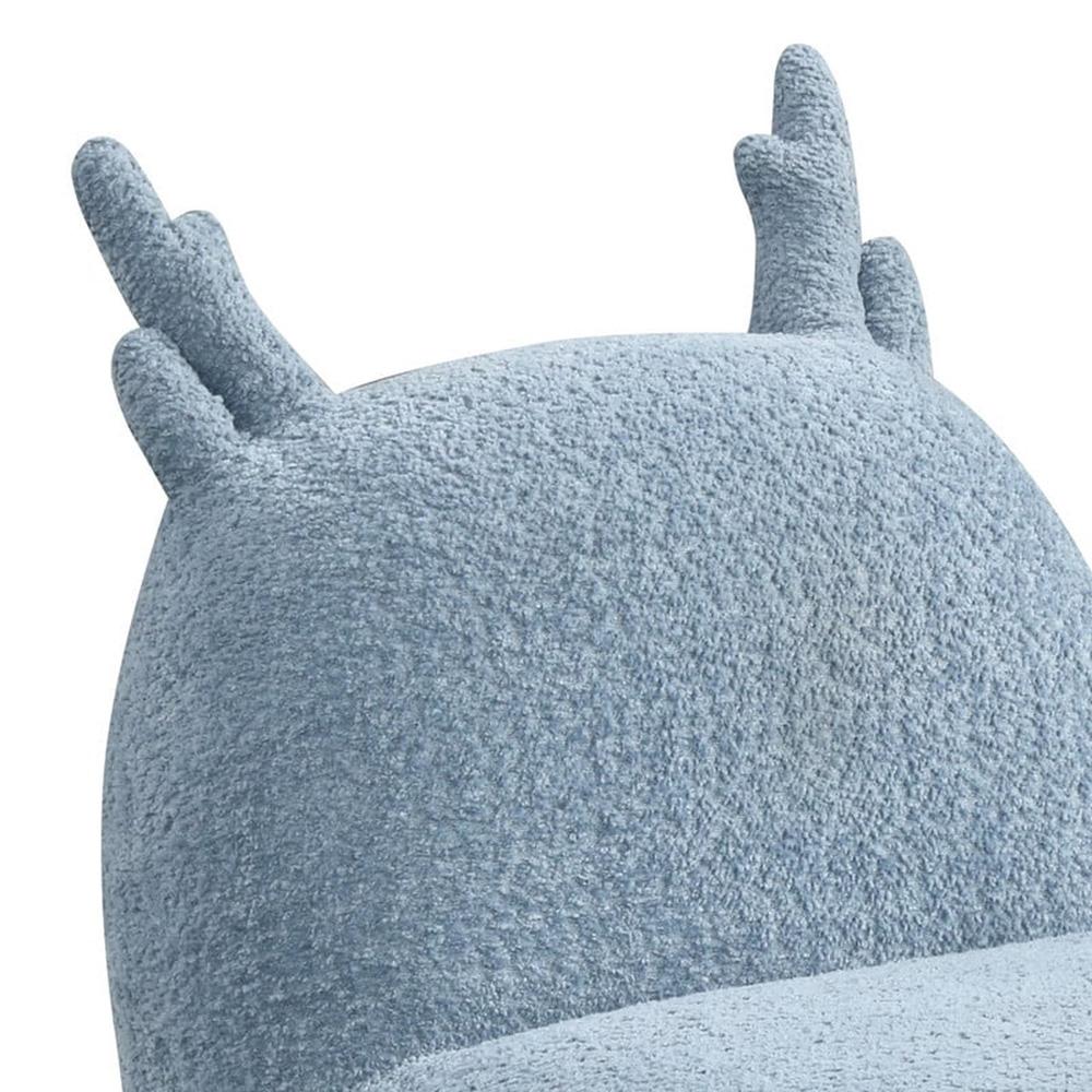 Lilola Home - Weston 21.5inW Blue Chenille Deer-Shaped Kids Chair-88833 veiw 2