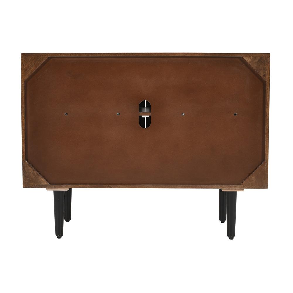 Jofran - Trent 42in Solid Wood Carved Modern Rustic Woven Sideboard Accent Cabinet with Storage - Natural Brown - 2387-42 veiw 3