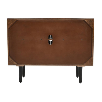 Jofran - Trent 42in Solid Wood Carved Modern Rustic Woven Sideboard Accent Cabinet with Storage - Natural Brown - 2387-42 veiw 3