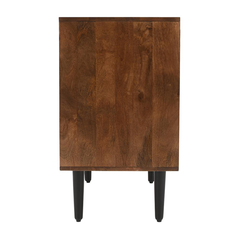 Jofran - Trent 42in Solid Wood Carved Modern Rustic Woven Sideboard Accent Cabinet with Storage - Natural Brown - 2387-42 veiw 4
