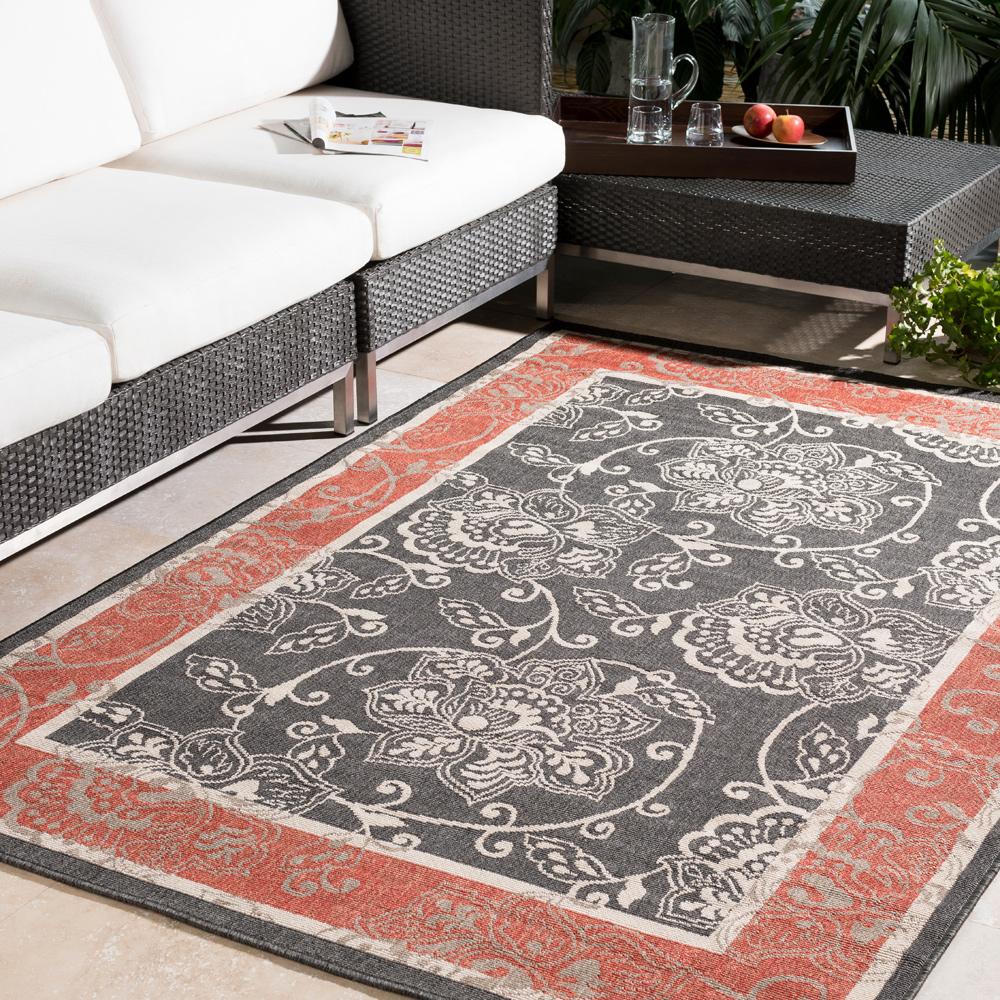 Livabliss - Alfresco 810inx810in Machine Woven Rug - ALF9592-89RD_CLOSEOUT veiw 2
