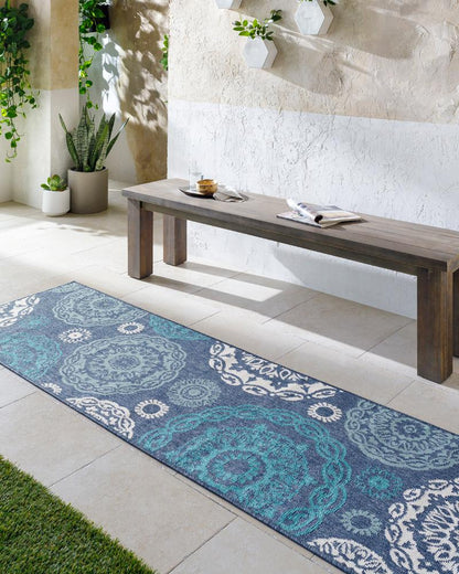 Livabliss - Alfresco 73inx73in Machine Woven Rug - ALF9666-73RD_CLOSEOUT veiw 2