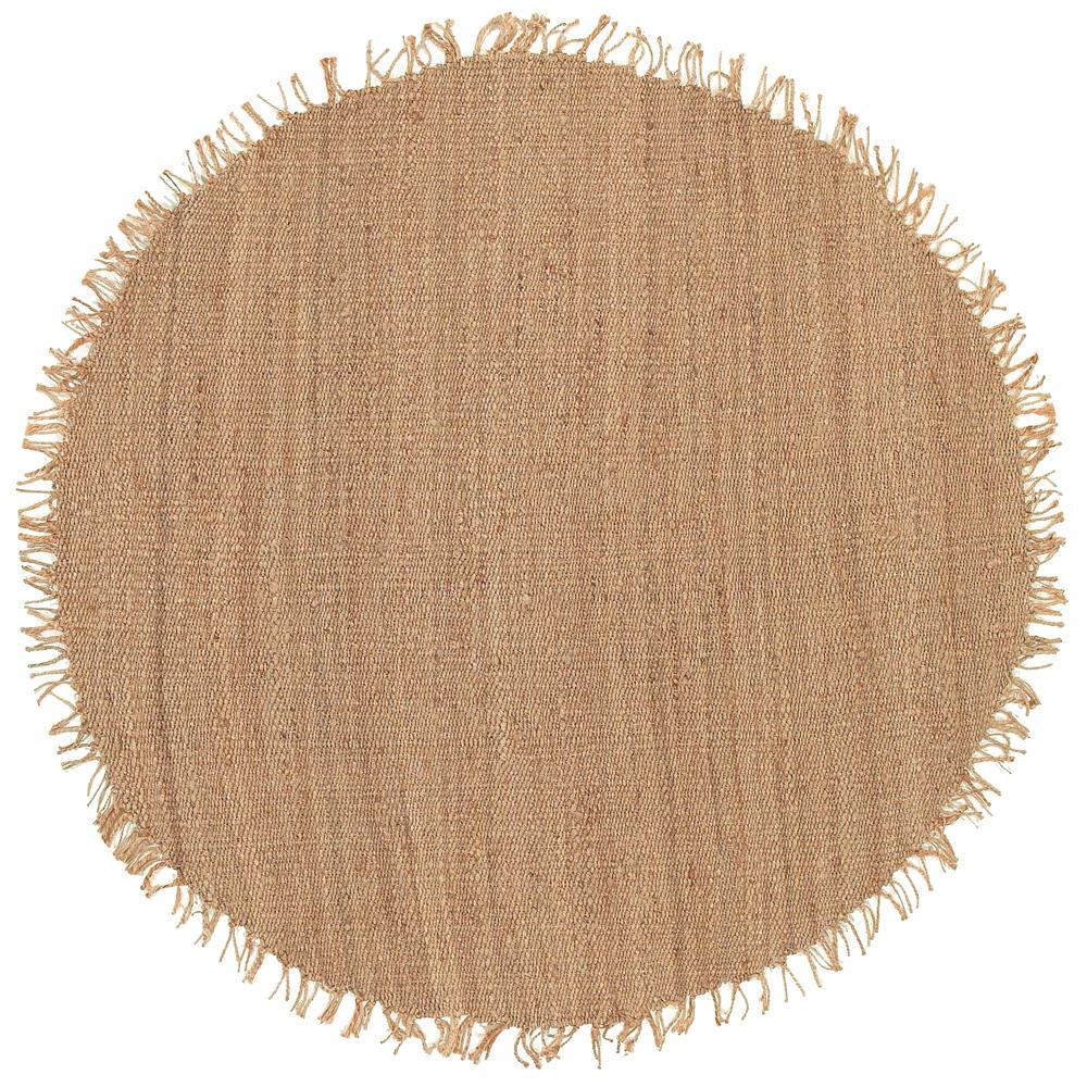 Livabliss - JUTE NATURAL 8x8 Handmade Rug - J-8RD veiw 1