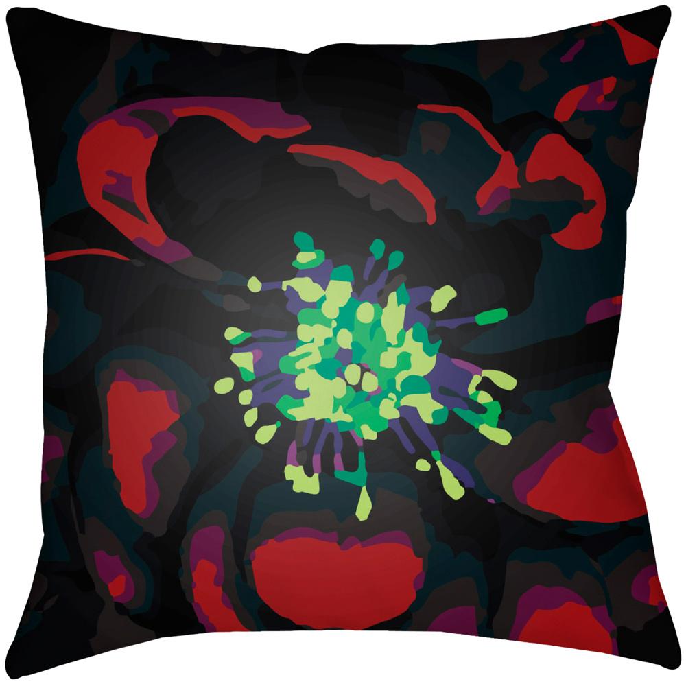Livabliss - Abstract Floral 18inLx18inW Accent Pillow - AF009-1818 veiw 1
