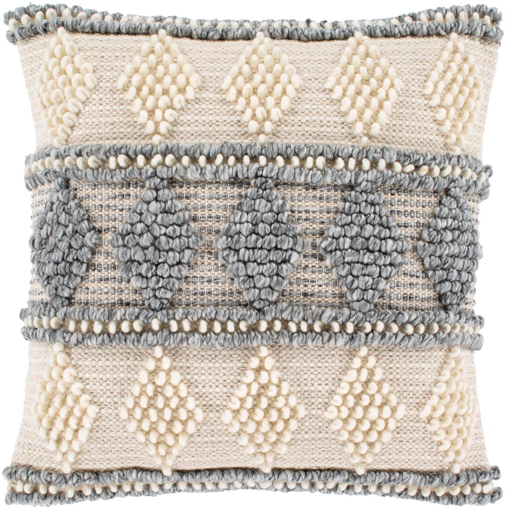 Livabliss - Anders 20inLx20inW Accent Pillow - With Down Insert - ADR006-2020D veiw 1