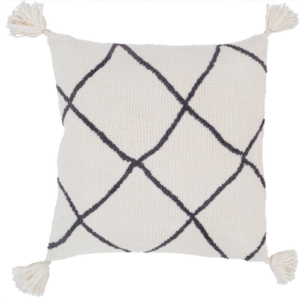 Livabliss - Braith 22inLx22inW Accent Pillow - With Down Insert - BRH002-2222D_CLOSEOUT veiw 1