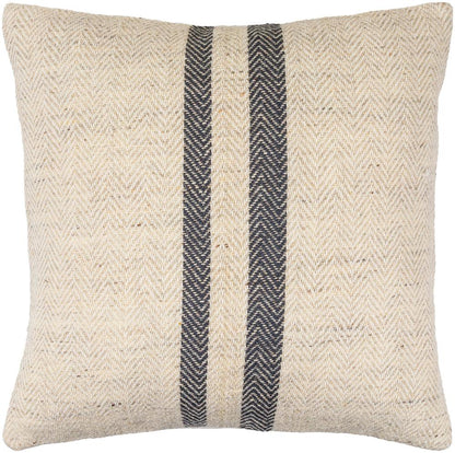 Livabliss - Brett 20inLx20inW Accent Pillow - With Down Insert - BOBT003-2020D veiw 1
