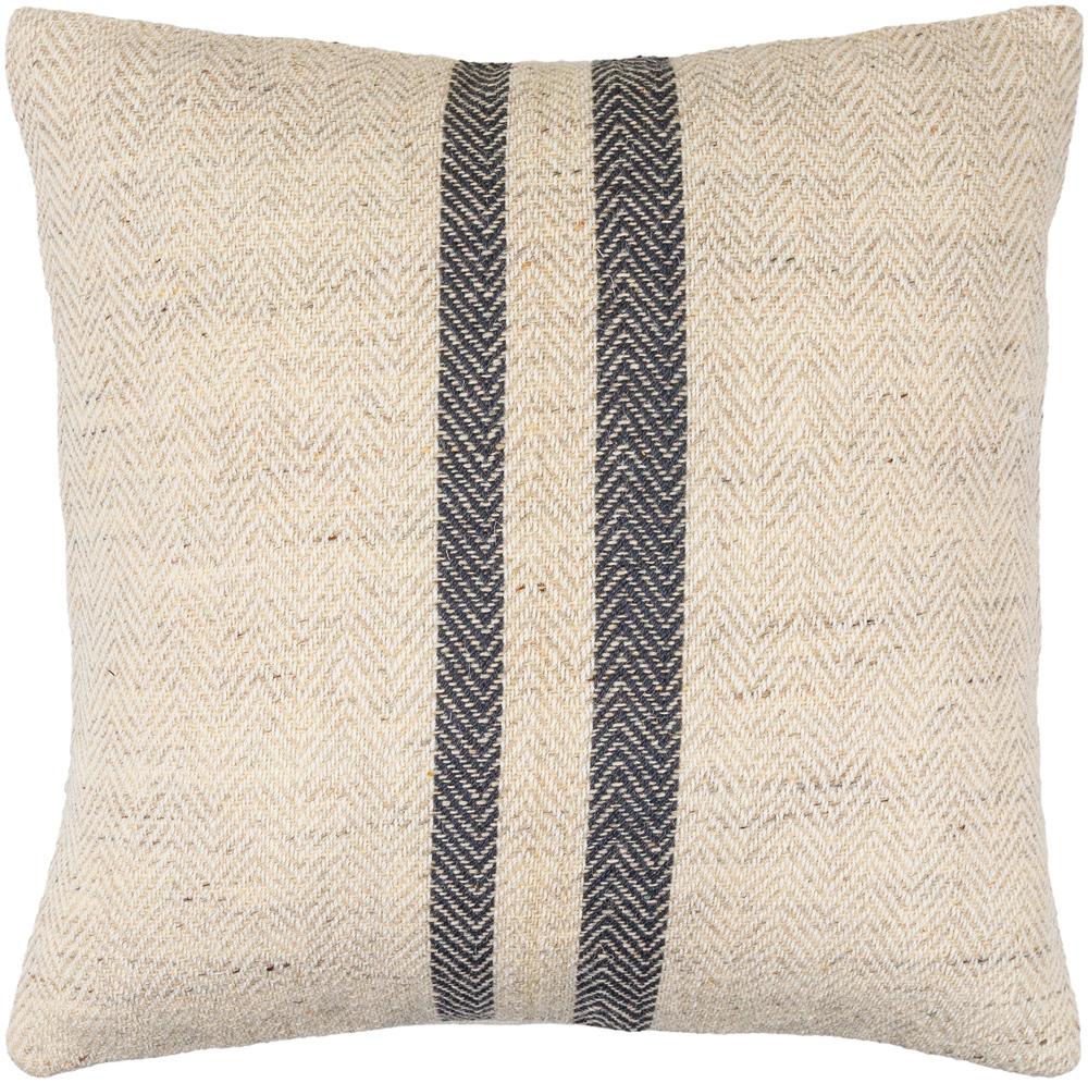 Livabliss - Brett 22inLx22inW Accent Pillow - With Down Insert - BOBT003-2222D veiw 1