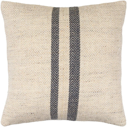 Livabliss - Brett 22inLx22inW Accent Pillow - With Down Insert - BOBT003-2222D veiw 1