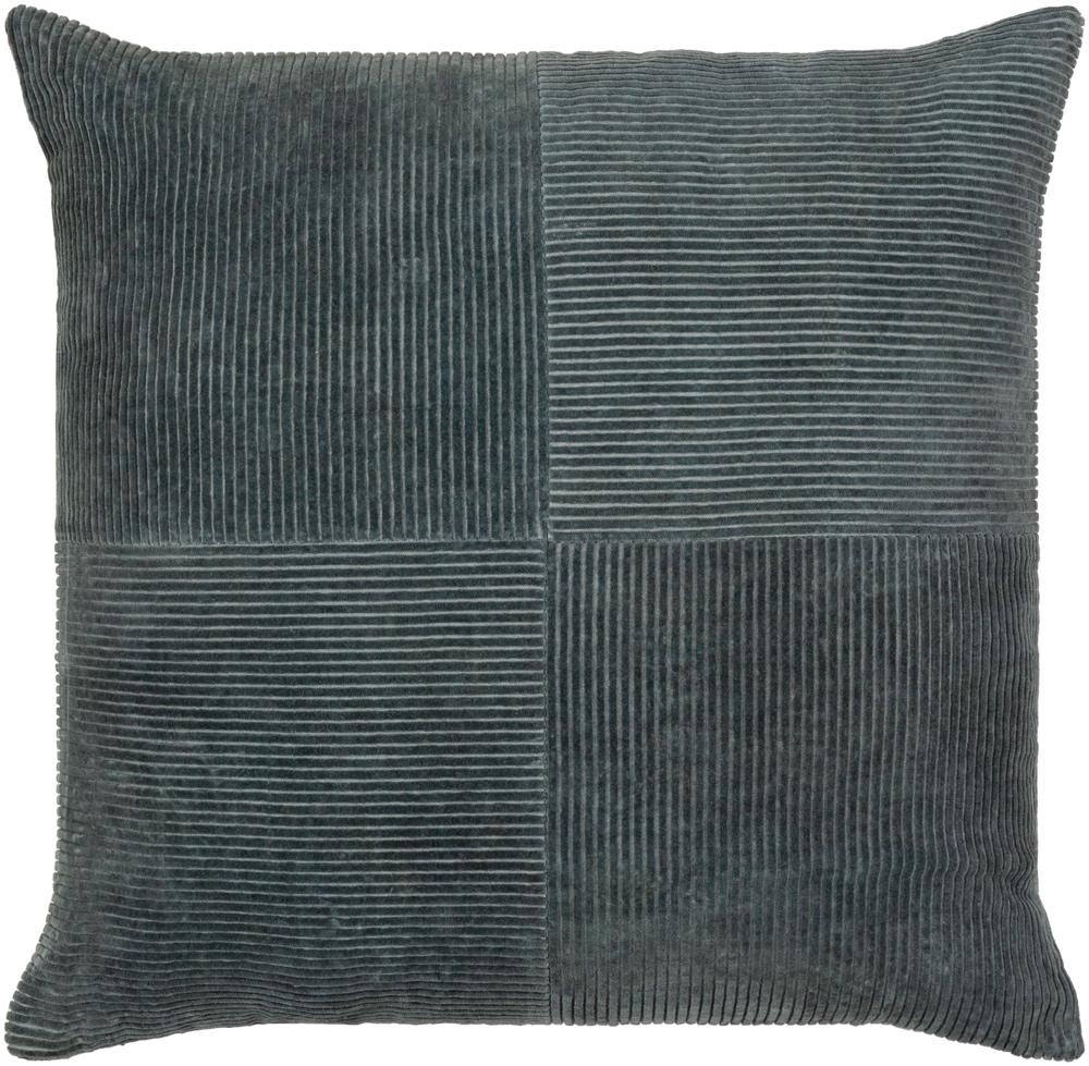 Livabliss - Corduroy Quarters 22inLx22inW Accent Pillow - With Down Insert - CDQ002-2222D veiw 1