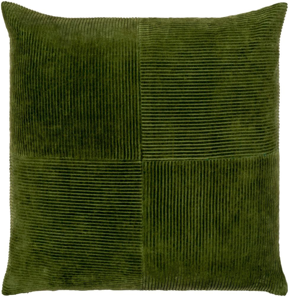 Livabliss - Corduroy Quarters 20inLx20inW Accent Pillow - With Down Insert - CDQ004-2020D veiw 1