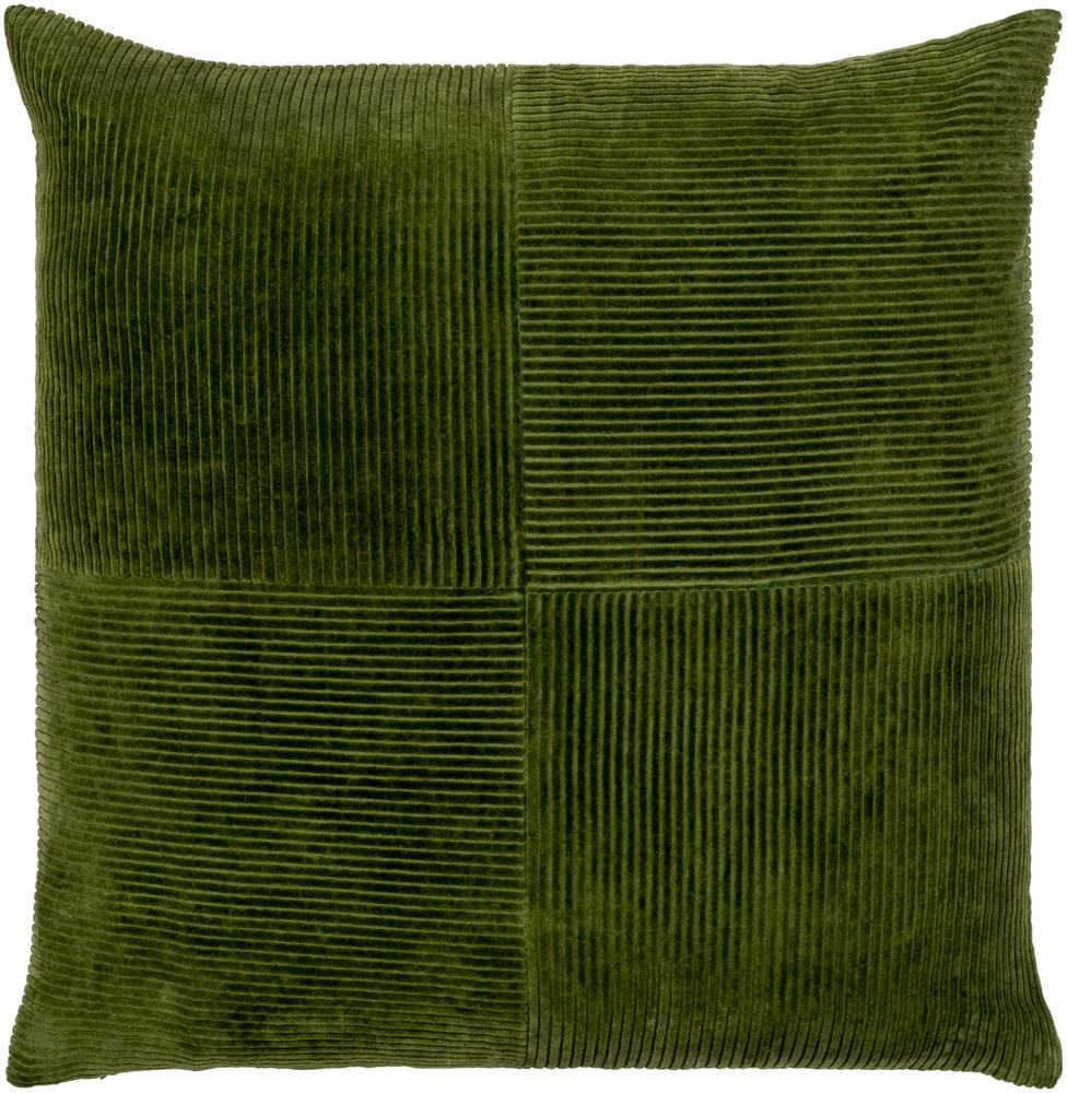 Livabliss - Corduroy Quarters 22inLx22inW Accent Pillow - With Down Insert - CDQ004-2222D veiw 1