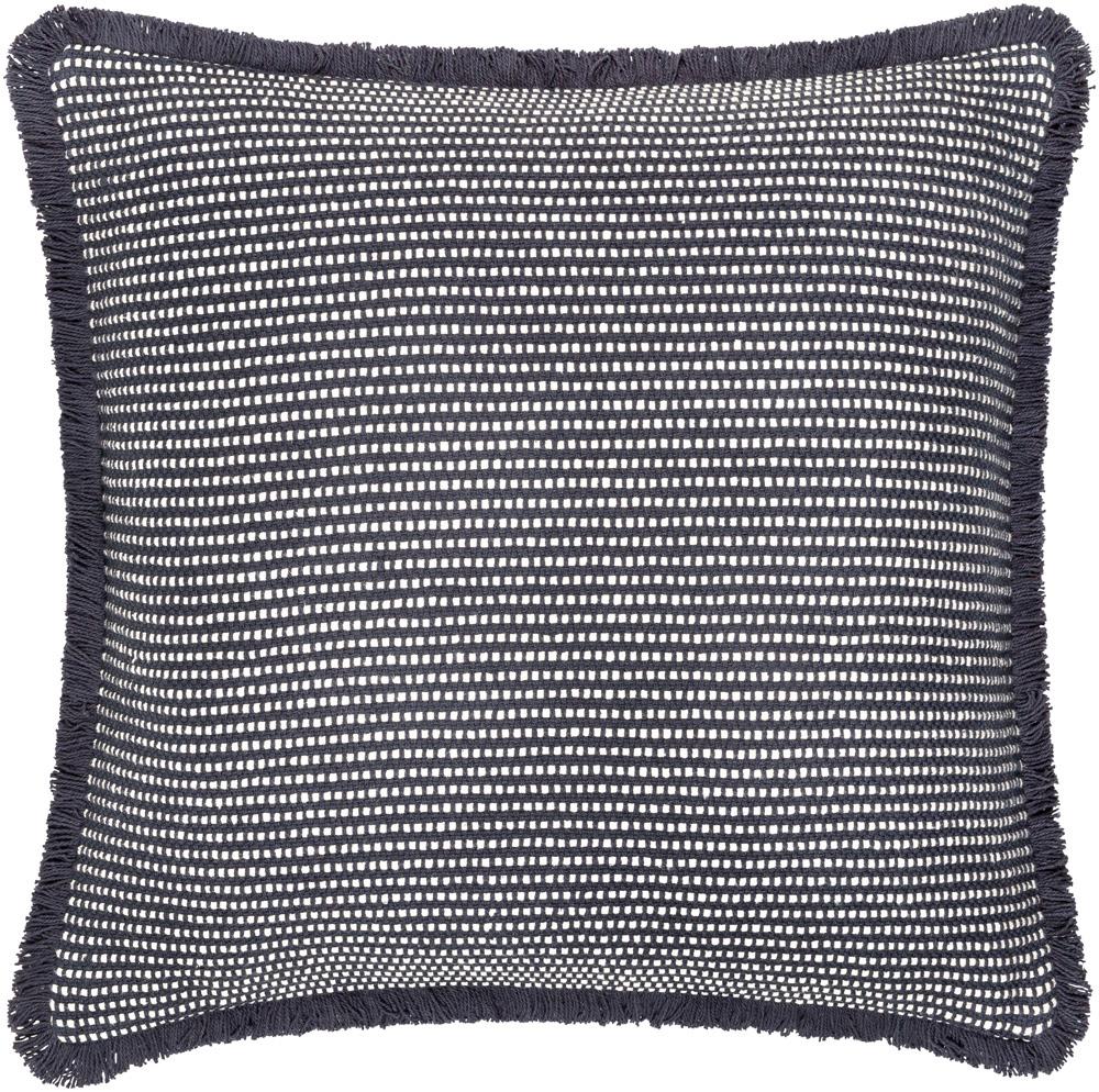 Livabliss - Cotton Fringe 22inLx22inW Accent Pillow - With Poly Insert - CTF002-2222P veiw 1