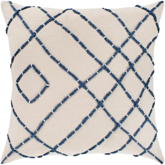 Livabliss - Emilio 20inLx20inW Accent Pillow - With Down Insert - EML001-2020D veiw 1