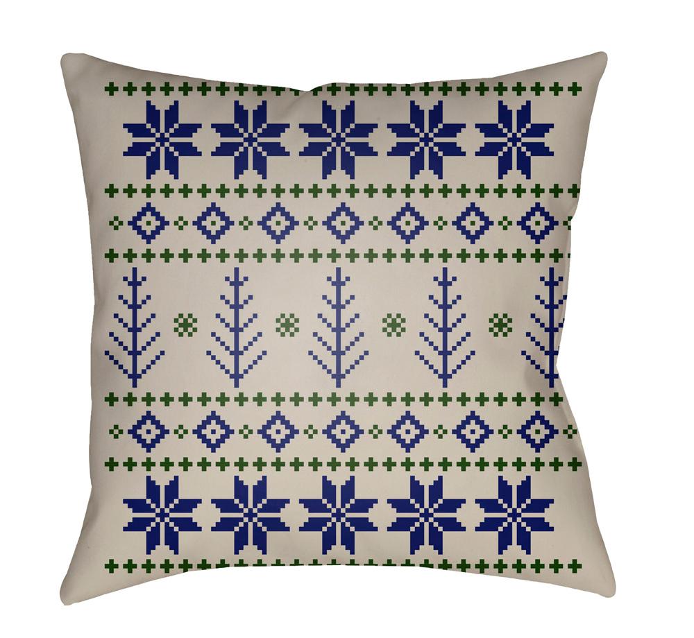 Livabliss - Fair Isle III 18inLx18inW Accent Pillow - PLAID013-1818 veiw 1