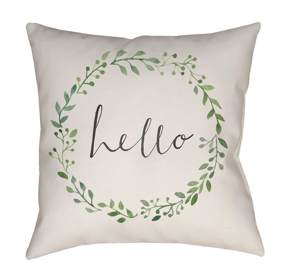Livabliss - Hello 20inLx20inW Accent Pillow - QTE018-2020 veiw 1