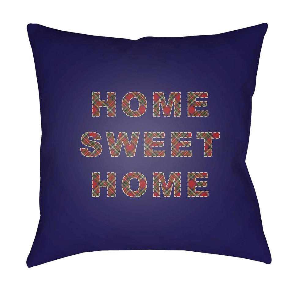 Livabliss - Home Sweet Home 18inLx18inW Accent Pillow - PLAID017-1818 veiw 1