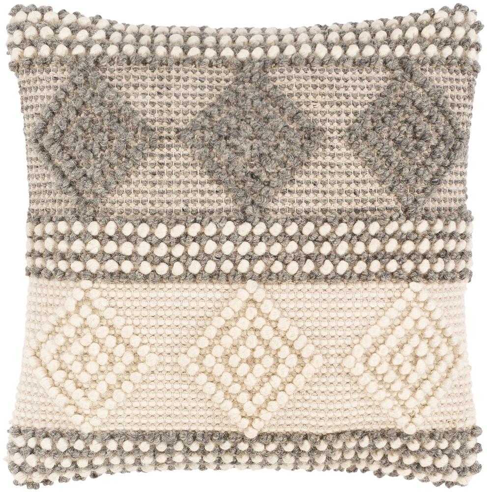 Livabliss - Hygge 20inLx20inW Accent Pillow - With Down Insert - HYG001-2020D_CLOSEOUT veiw 1