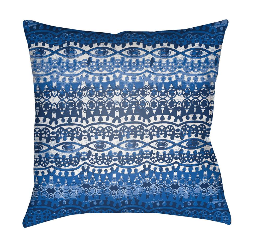 Livabliss - Indigo Blues 20inLx20inW Accent Pillow - ID003-2020 veiw 1