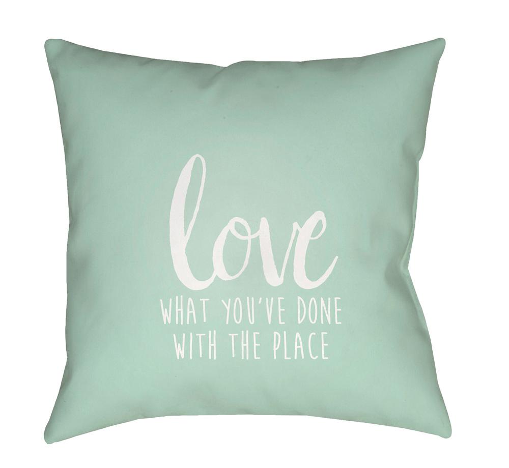 Livabliss - Love The Place 18inLx18inW Accent Pillow - QTE052-1818 veiw 1